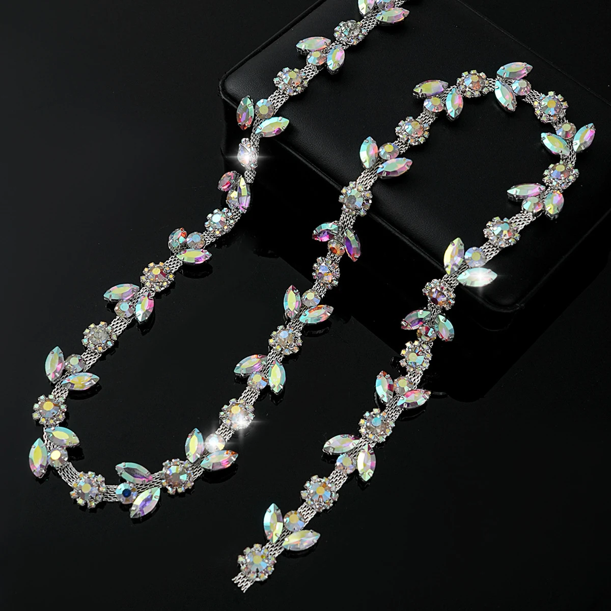 Sparse and Dense Colored Rhinestone Chain Trim product image 7