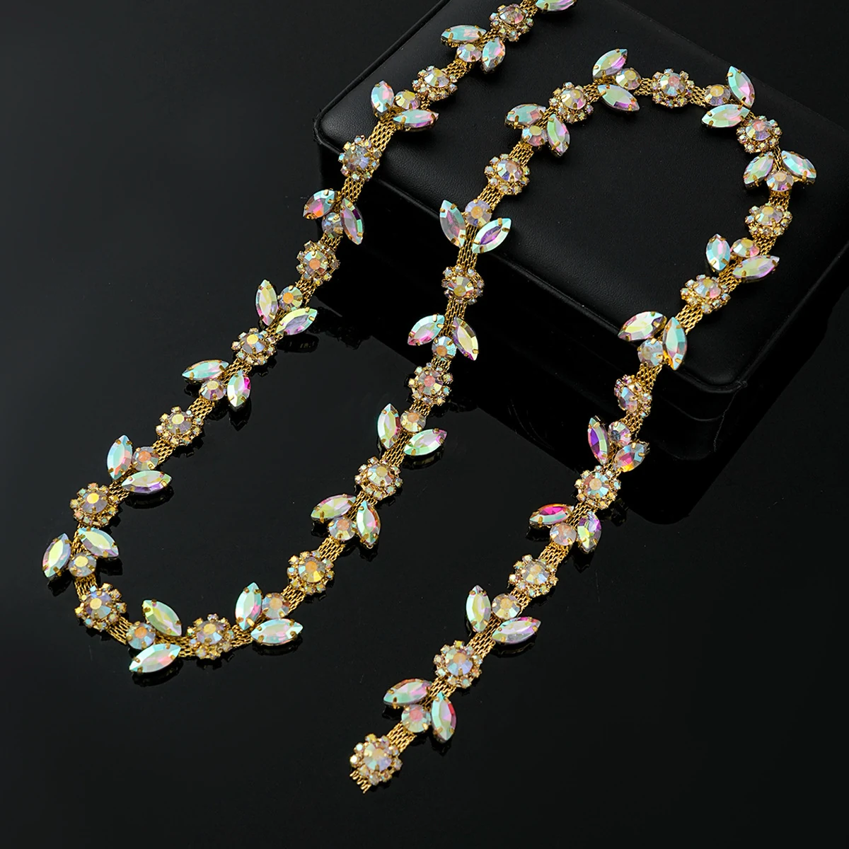 Sparse and Dense Colored Rhinestone Chain Trim product image 8