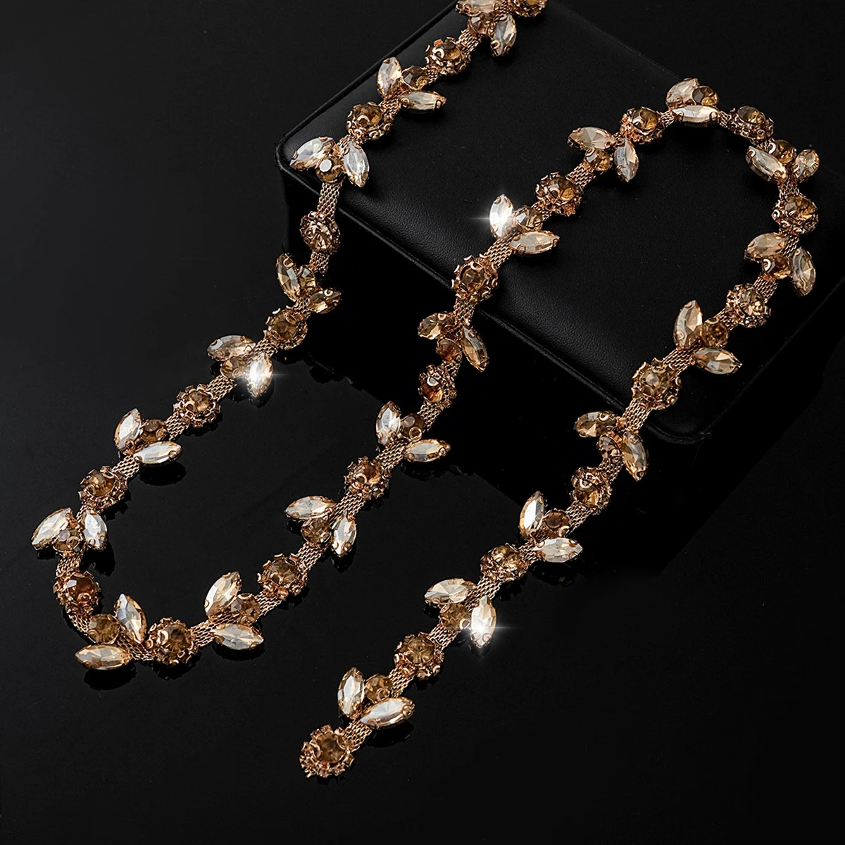 Sparse and Dense Colored Rhinestone Chain Trim product image 10