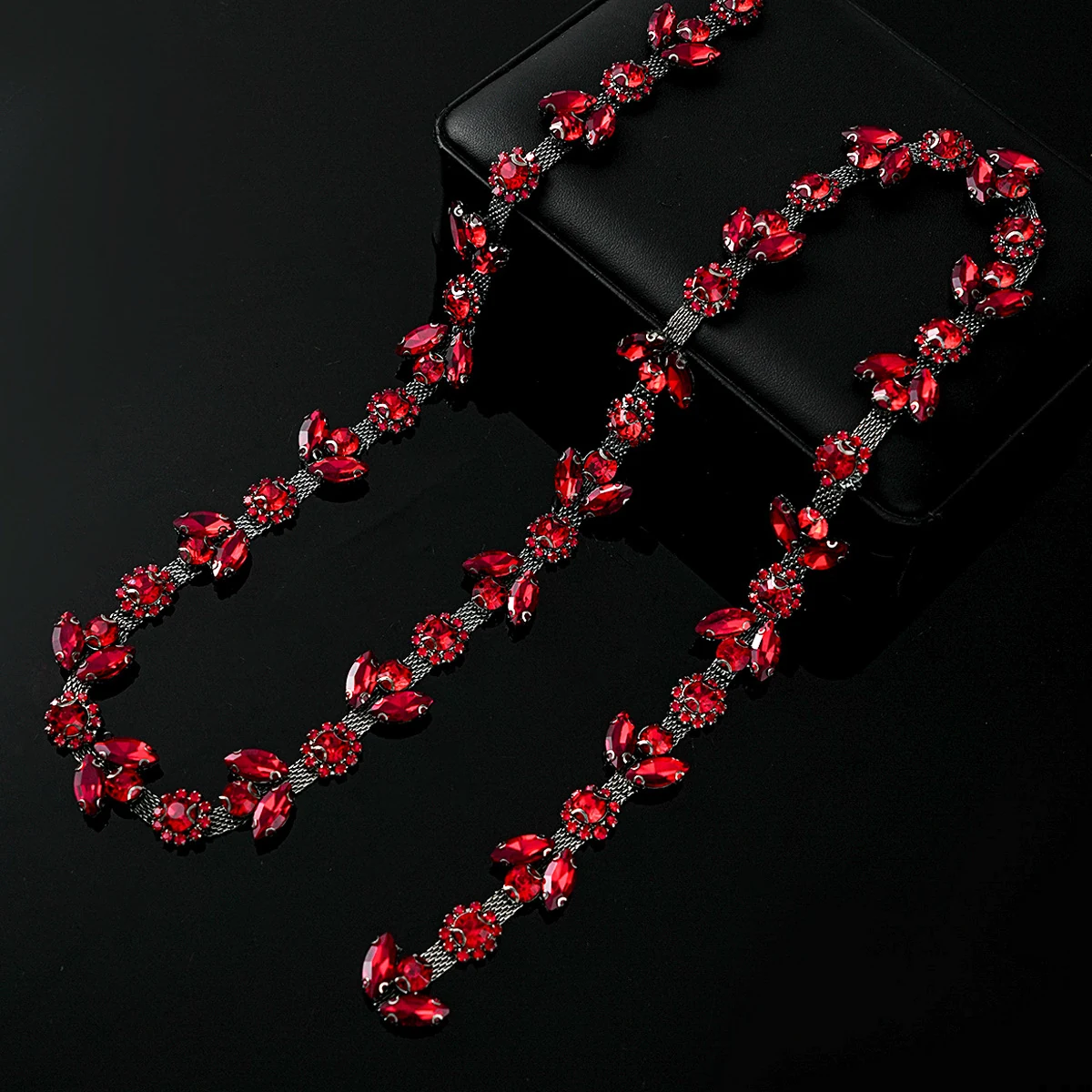 Sparse and Dense Colored Rhinestone Chain Trim product image 11