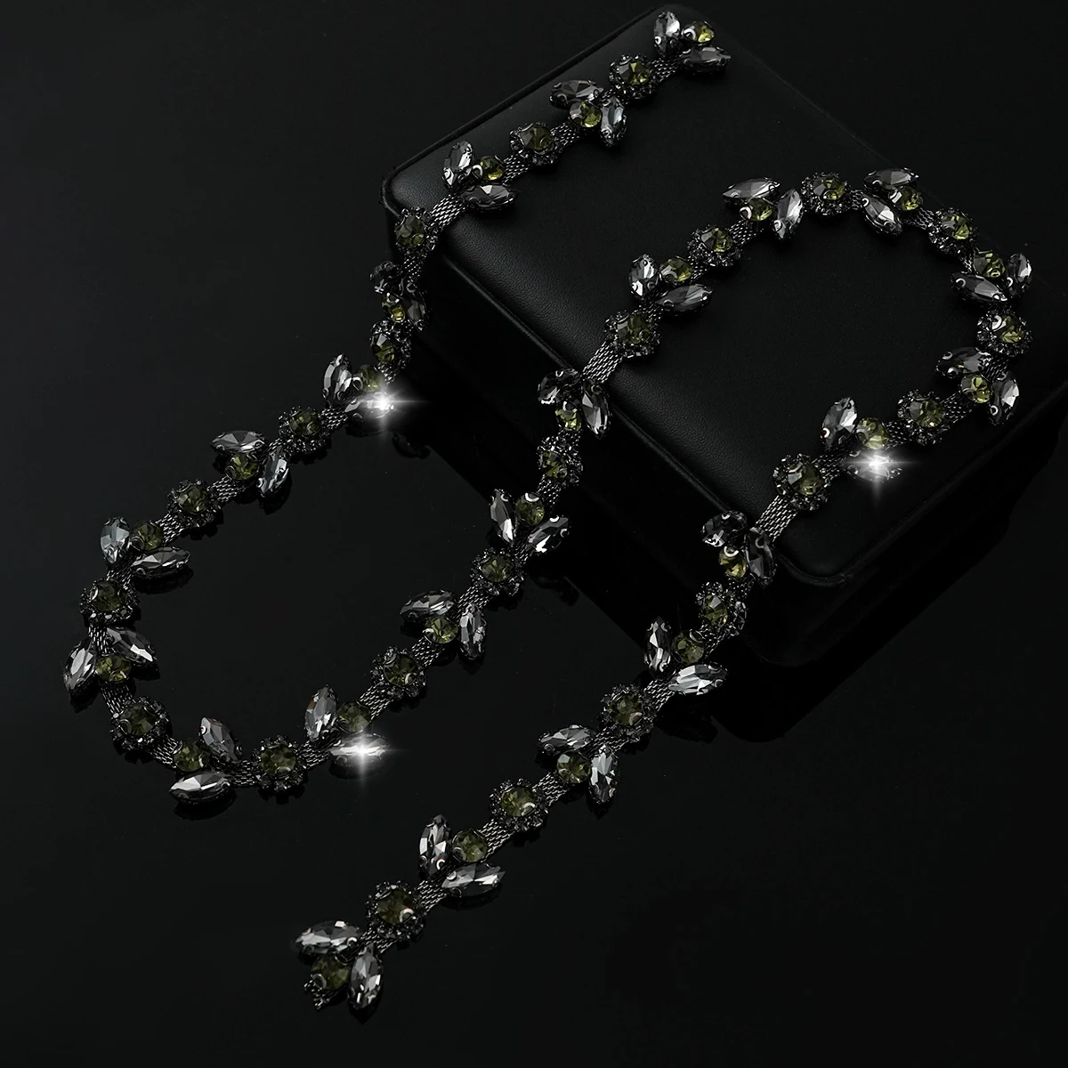 Sparse and Dense Colored Rhinestone Chain Trim product image 12