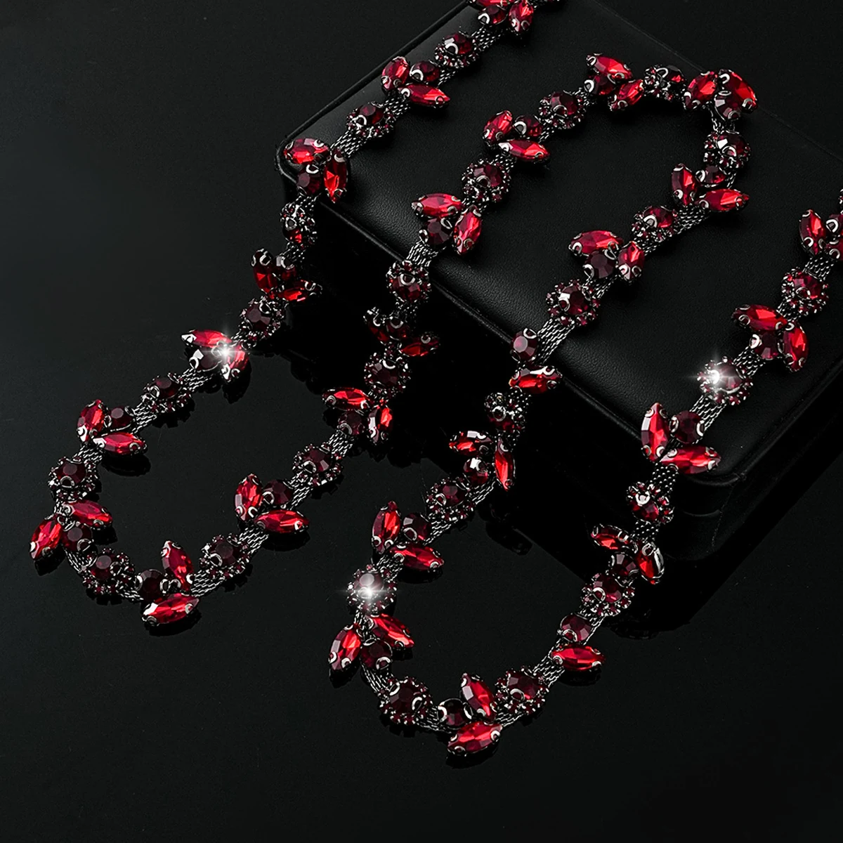 Sparse and Dense Colored Rhinestone Chain Trim product image 13