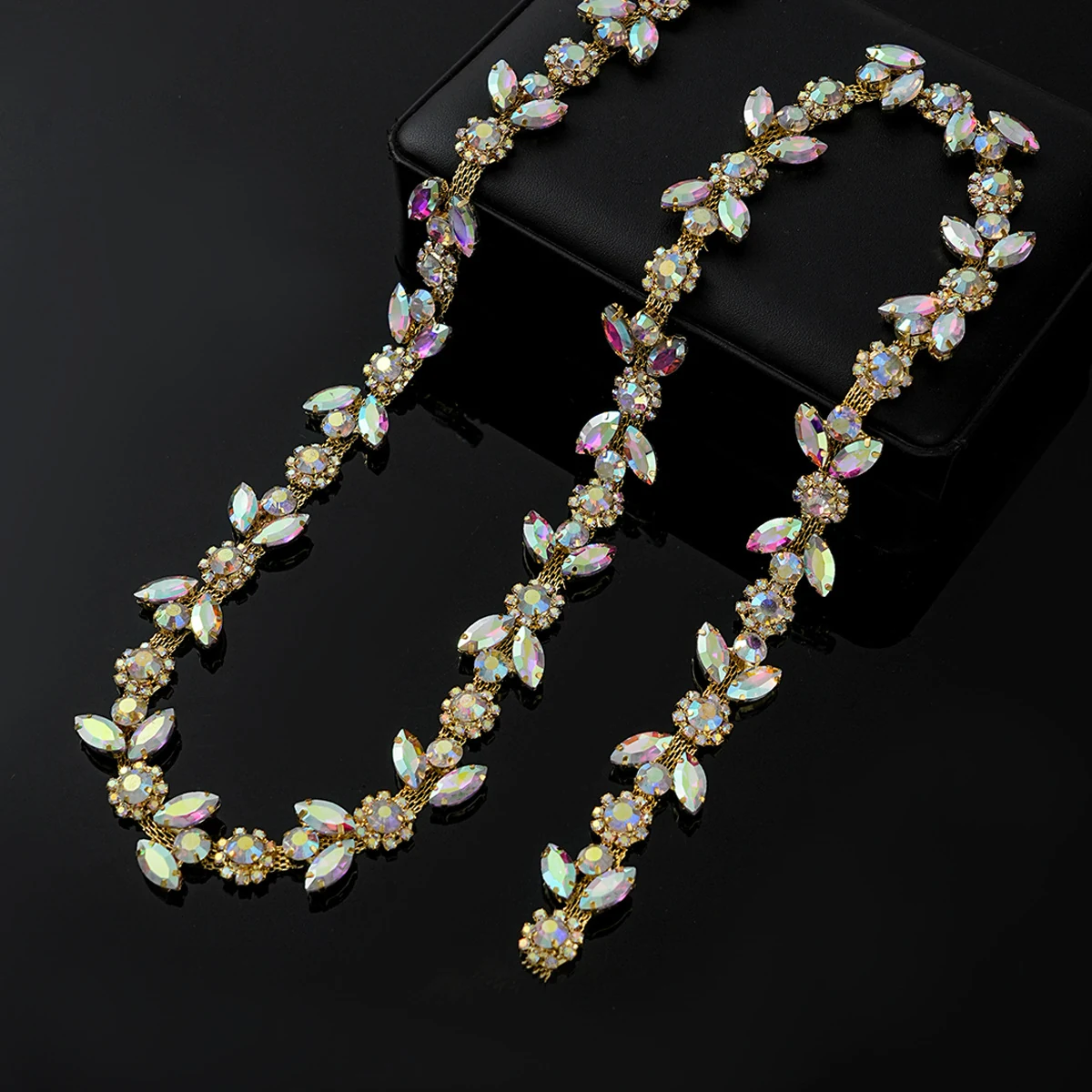 Sparse and Dense Colored Rhinestone Chain Trim product image 16