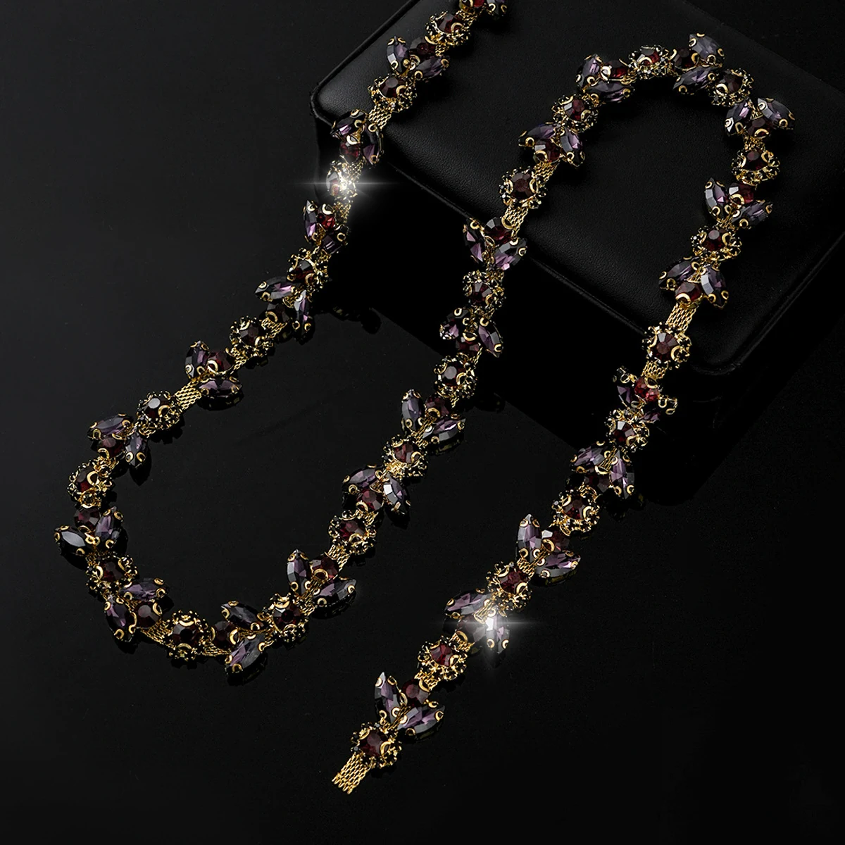 Sparse and Dense Colored Rhinestone Chain Trim product image 21
