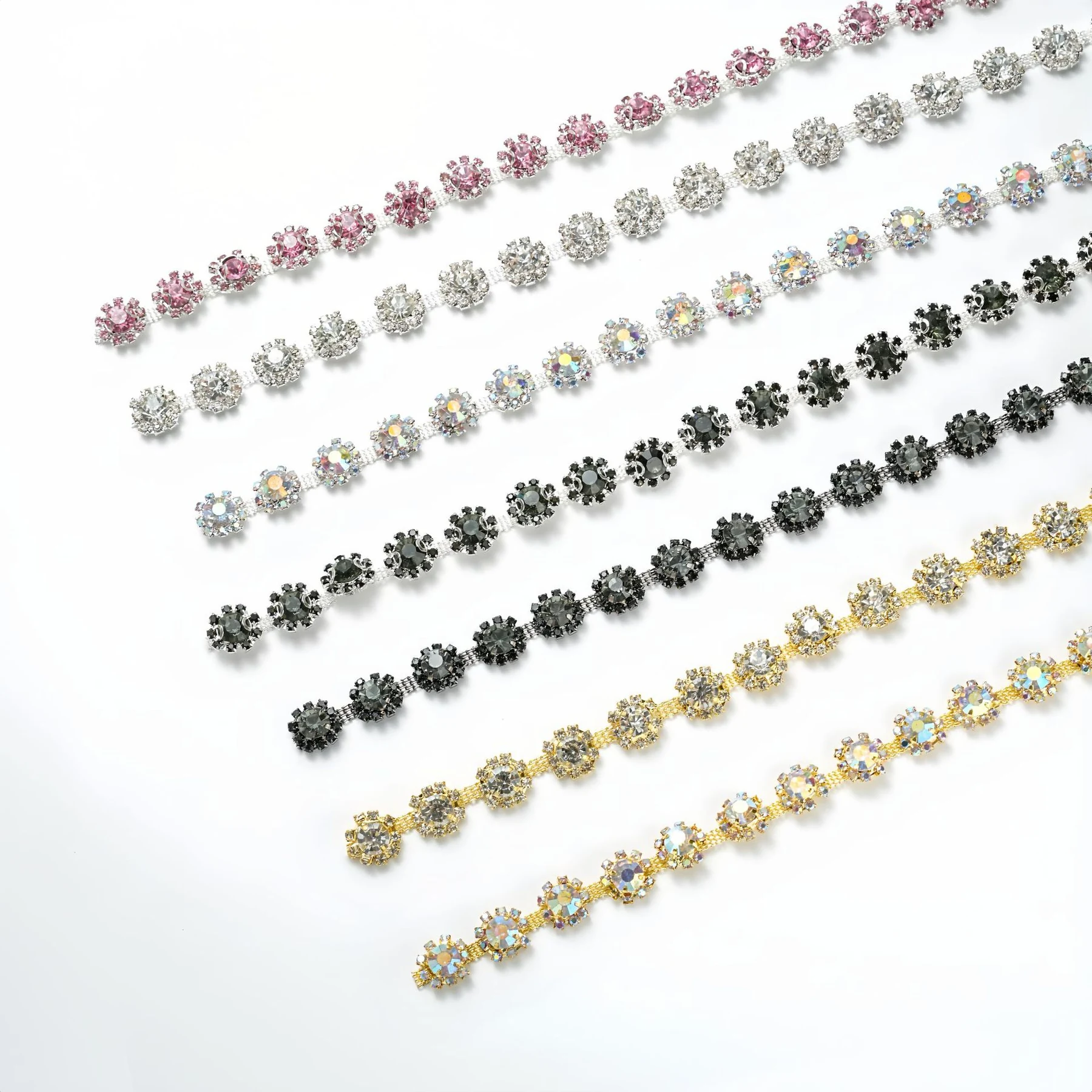 1.1 cm and 1.3 cm Sunflower Rhinestone Chain product image 5