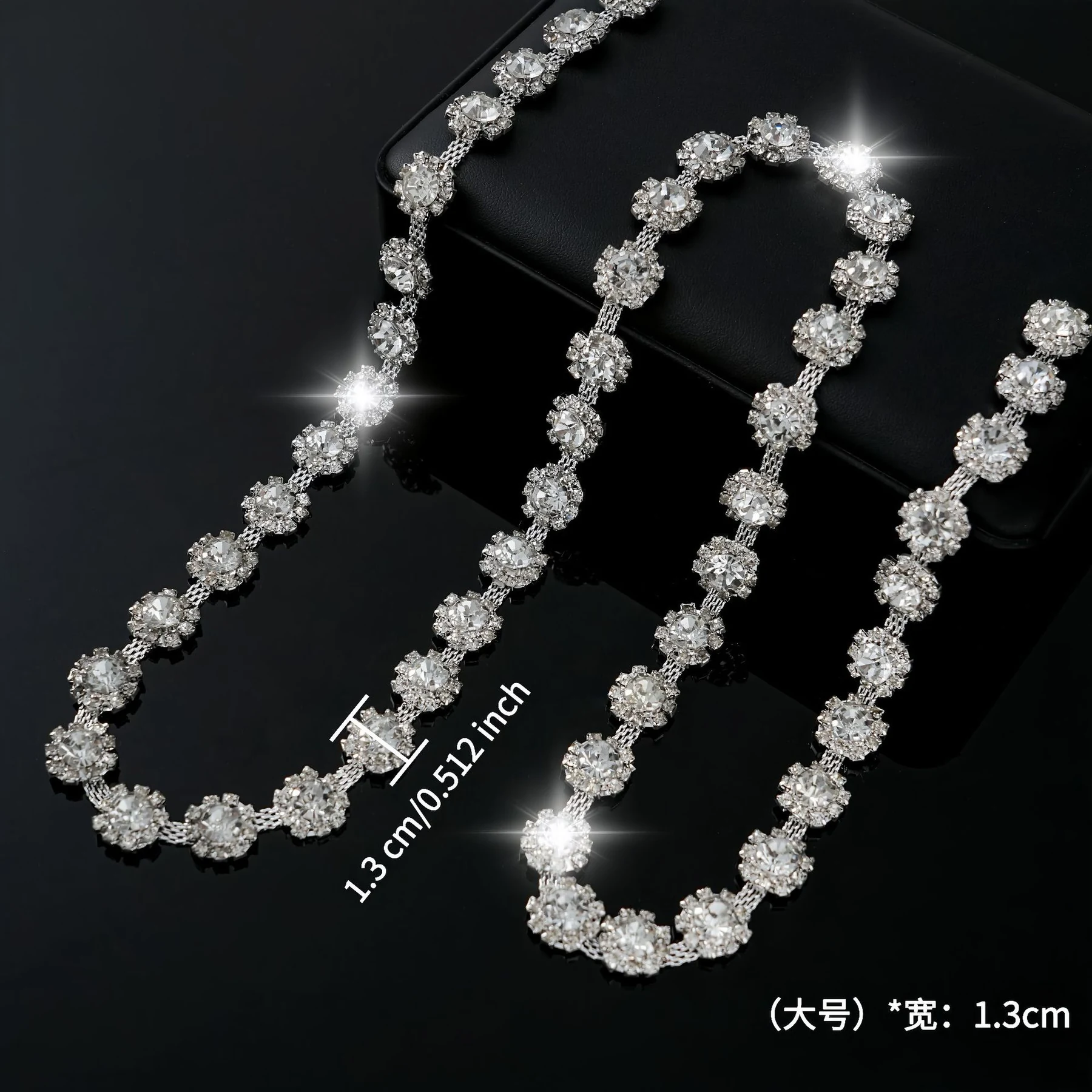 1.1 cm and 1.3 cm Sunflower Rhinestone Chain product image 10