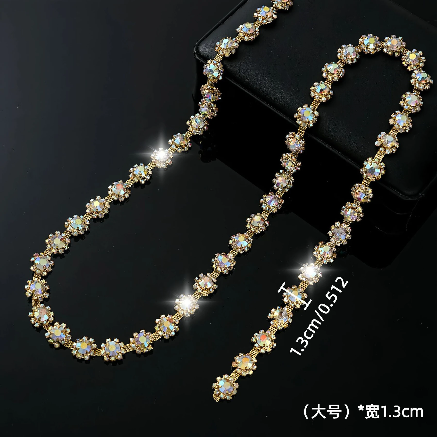 1.1 cm and 1.3 cm Sunflower Rhinestone Chain product image 15