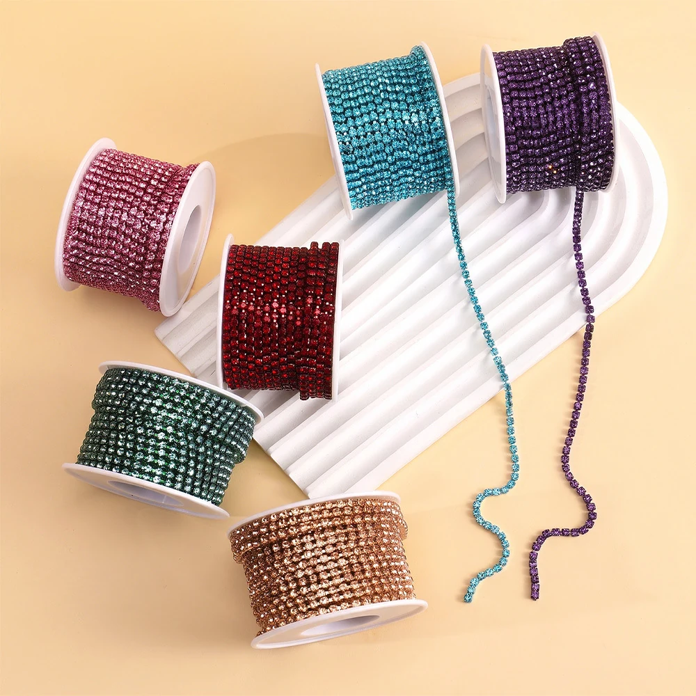 32-Color Electroplated Rhinestone Claw Chain product image 2