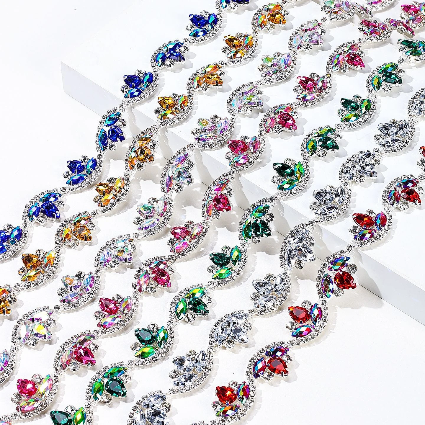 Marquise Crescent Rhinestone Chain product image 2