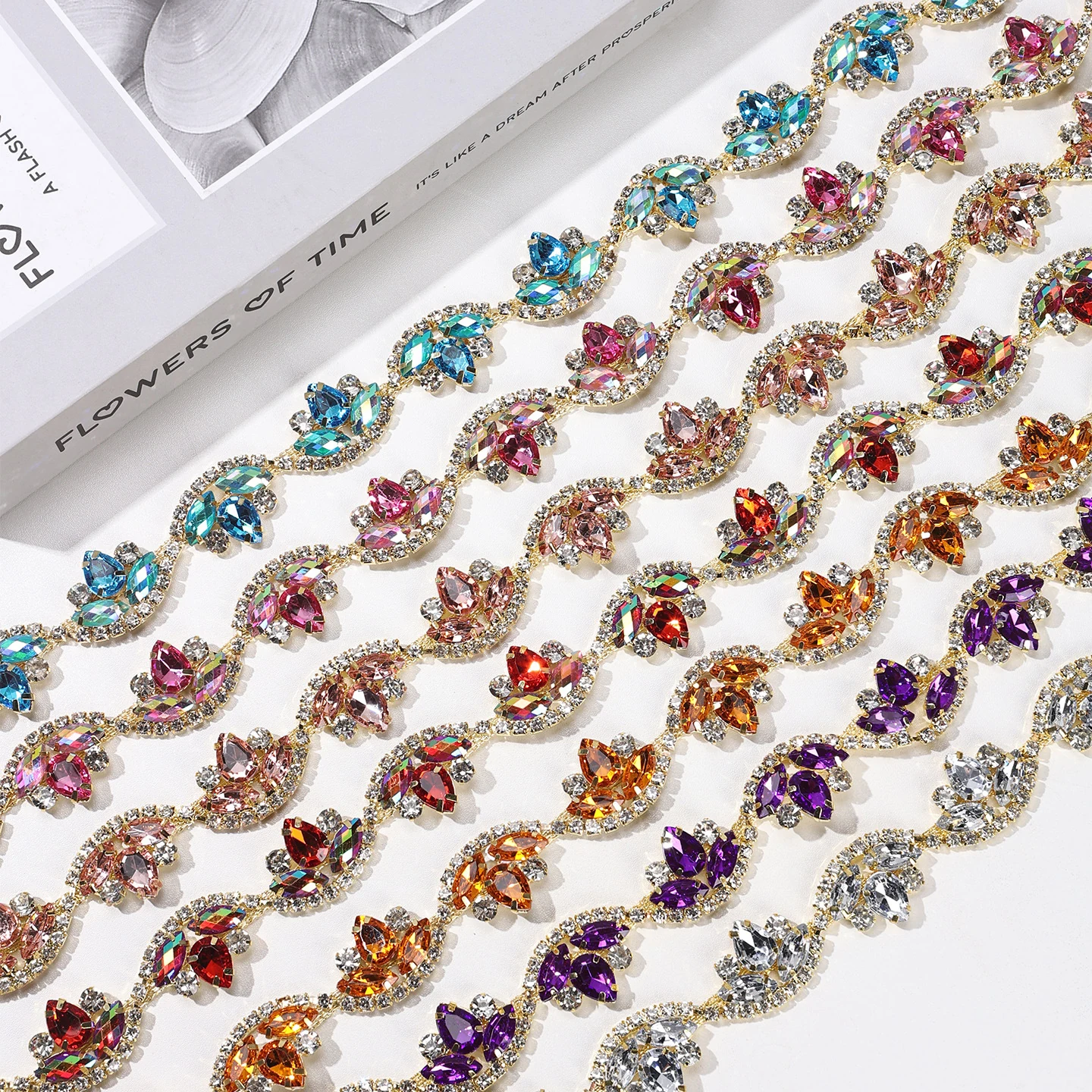 Marquise Crescent Rhinestone Chain product image 3