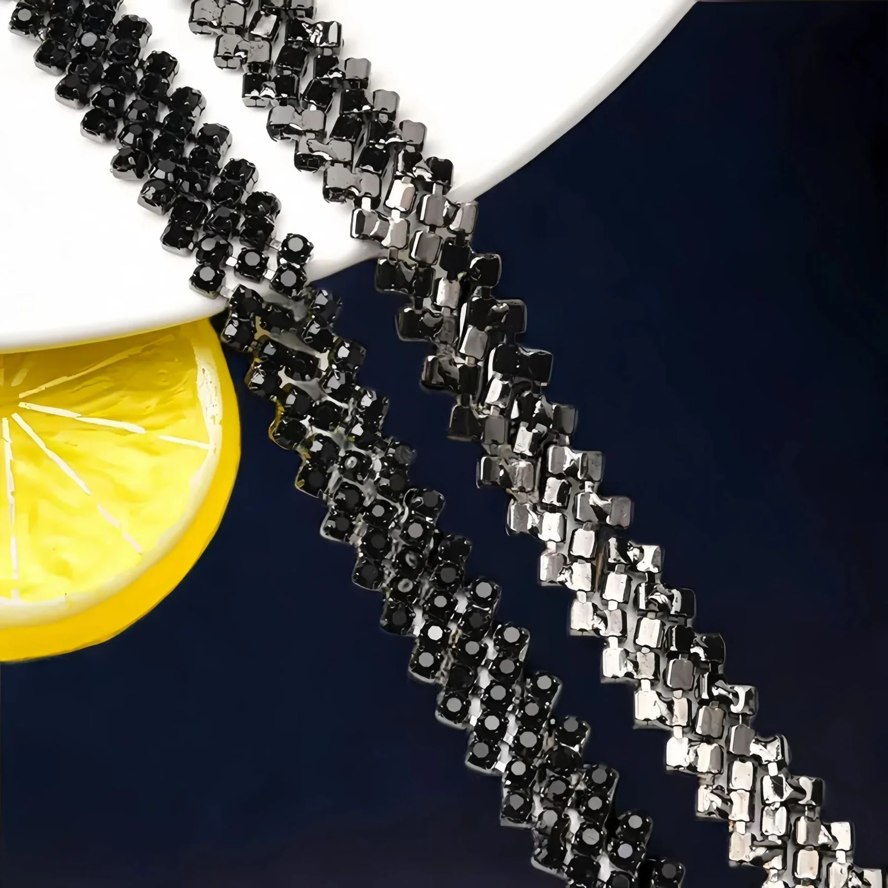 Five-Row Chevron Rhinestone Chain product image 2