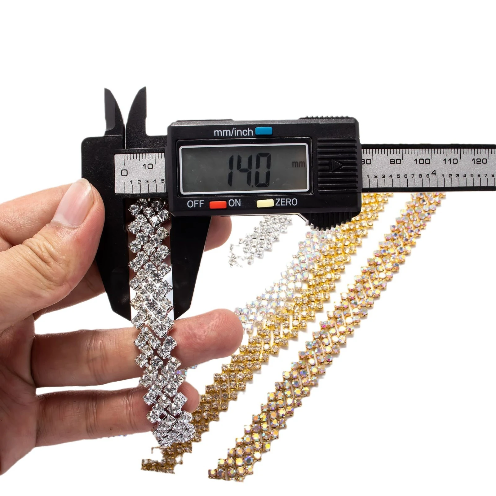 Five-Row Chevron Rhinestone Chain product image 5