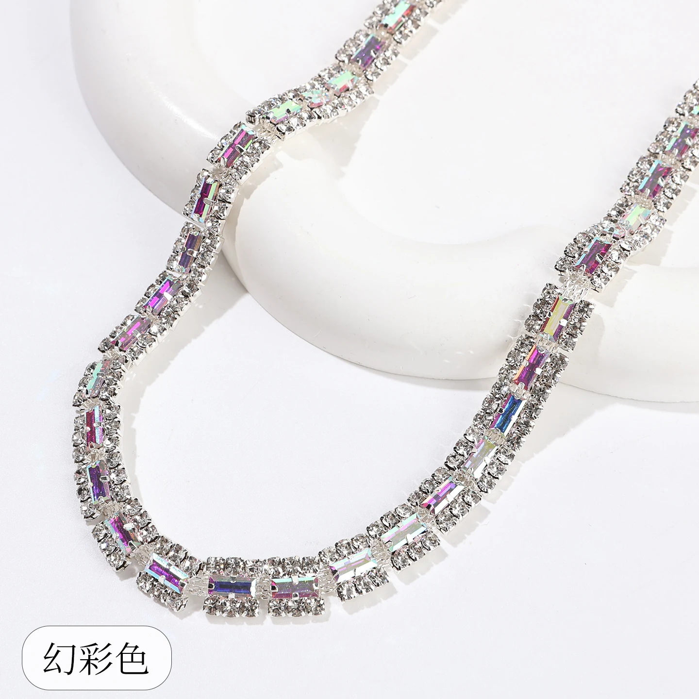 Rectangular Halo Rhinestone Chain product image 7