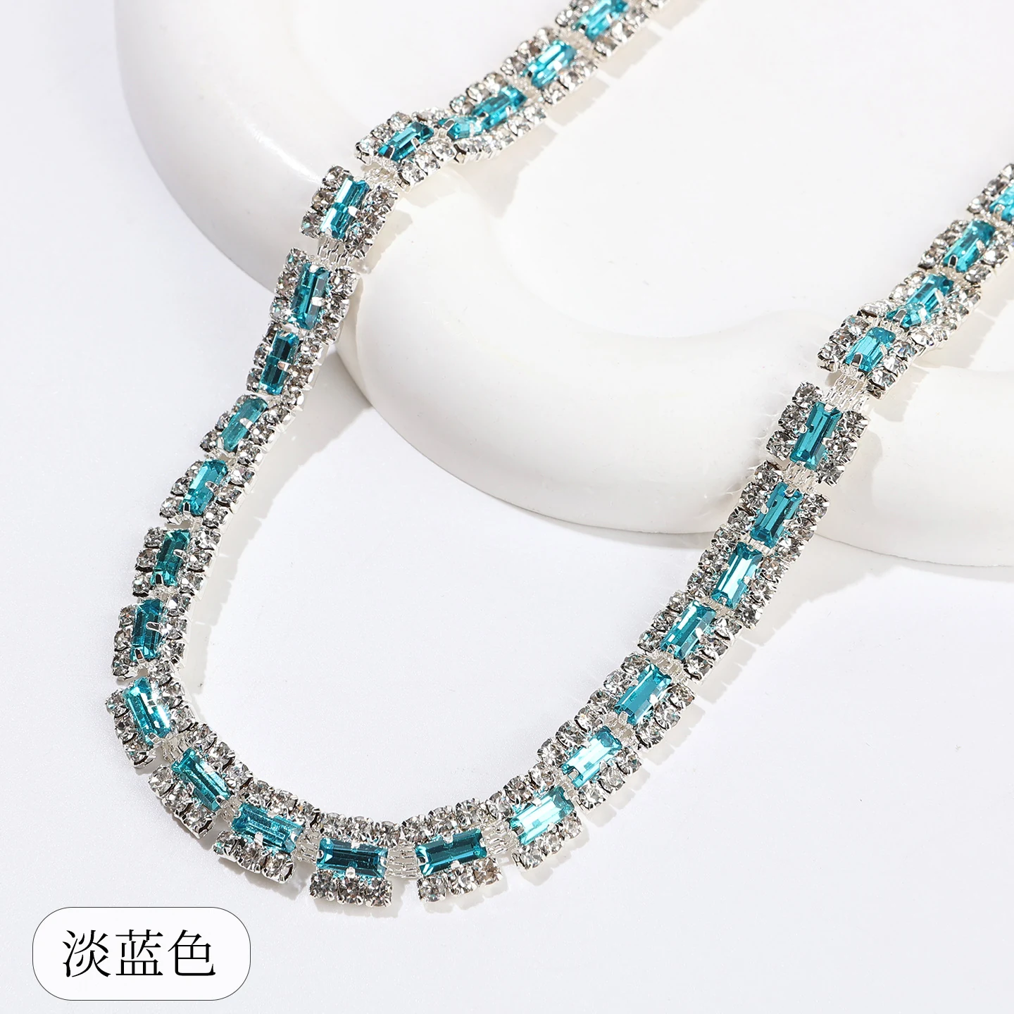 Rectangular Halo Rhinestone Chain product image 8