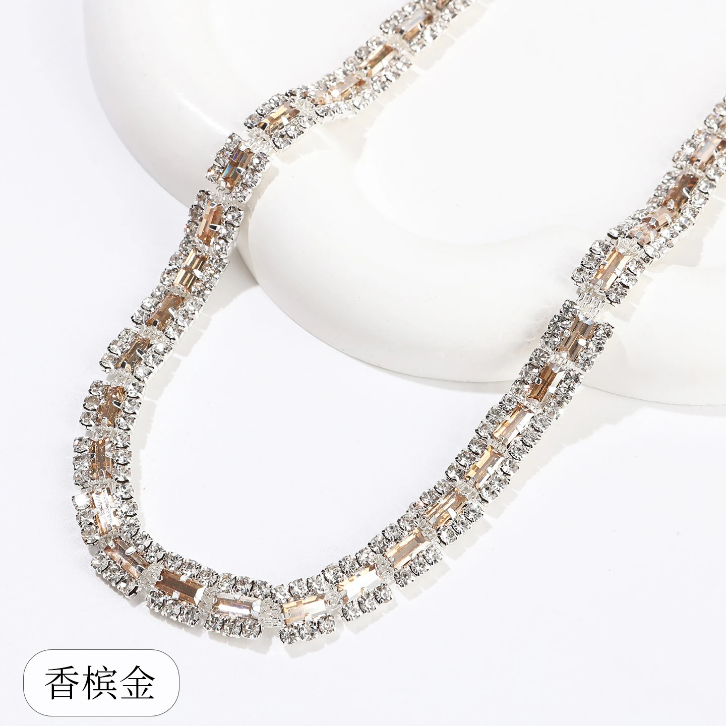 Rectangular Halo Rhinestone Chain product image 12