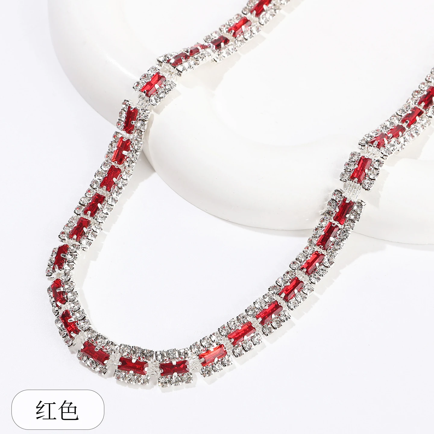 Rectangular Halo Rhinestone Chain product image 13