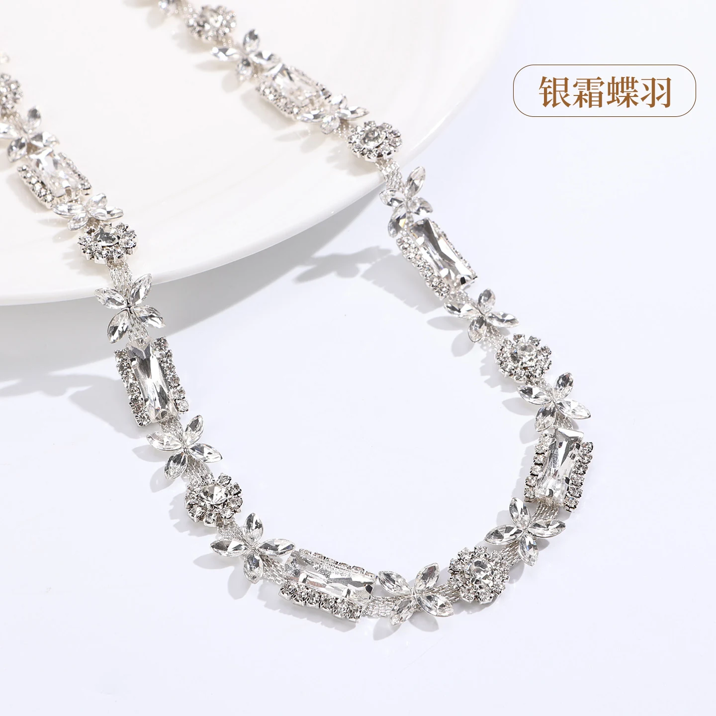 1.2 cm 3D Flower Rhinestone Chain product image 6