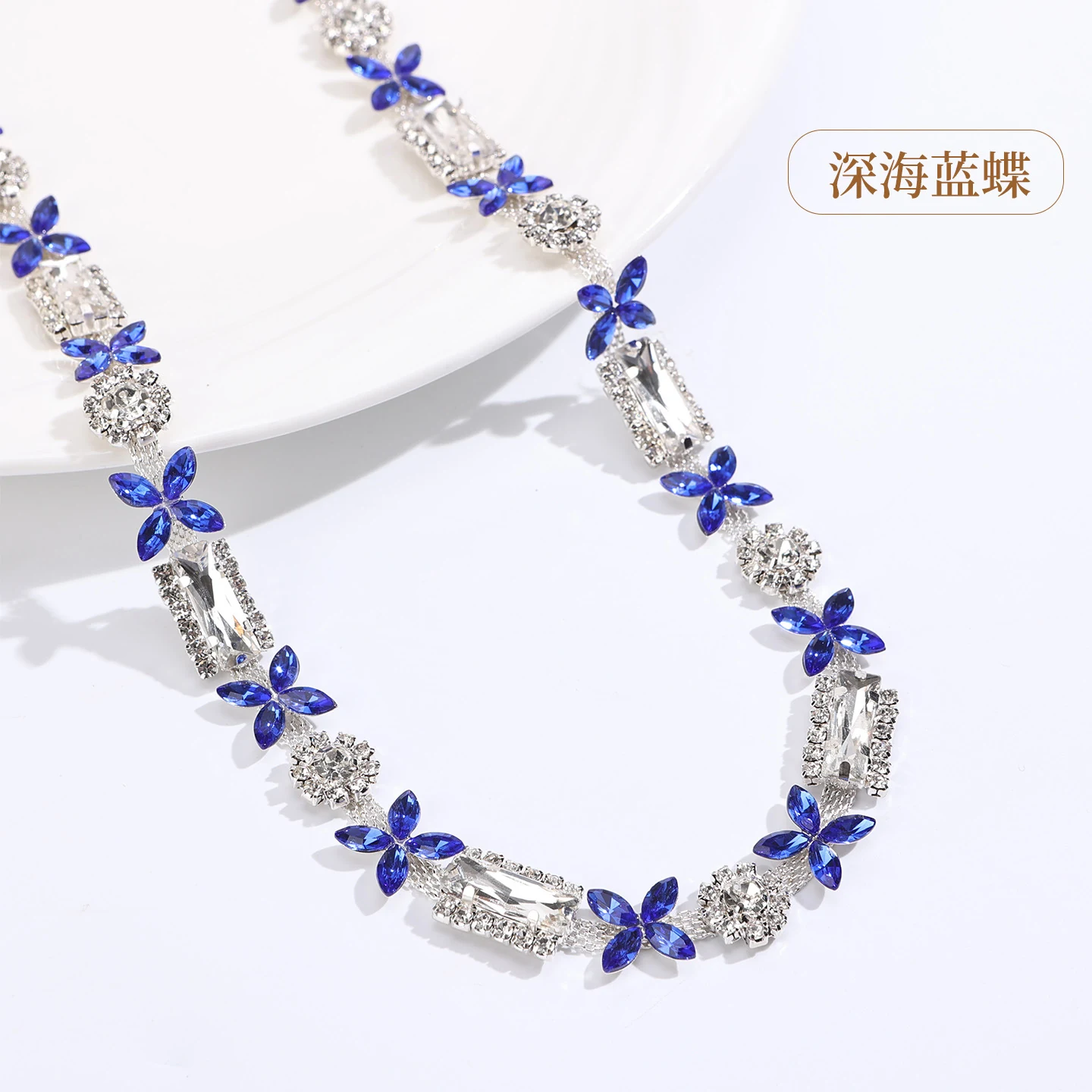 1.2 cm 3D Flower Rhinestone Chain product image 9
