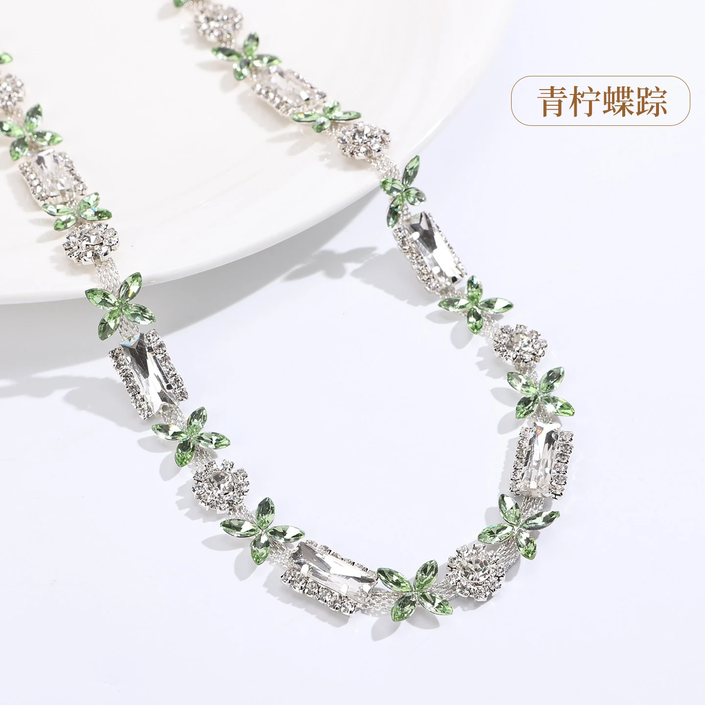 1.2 cm 3D Flower Rhinestone Chain product image 10