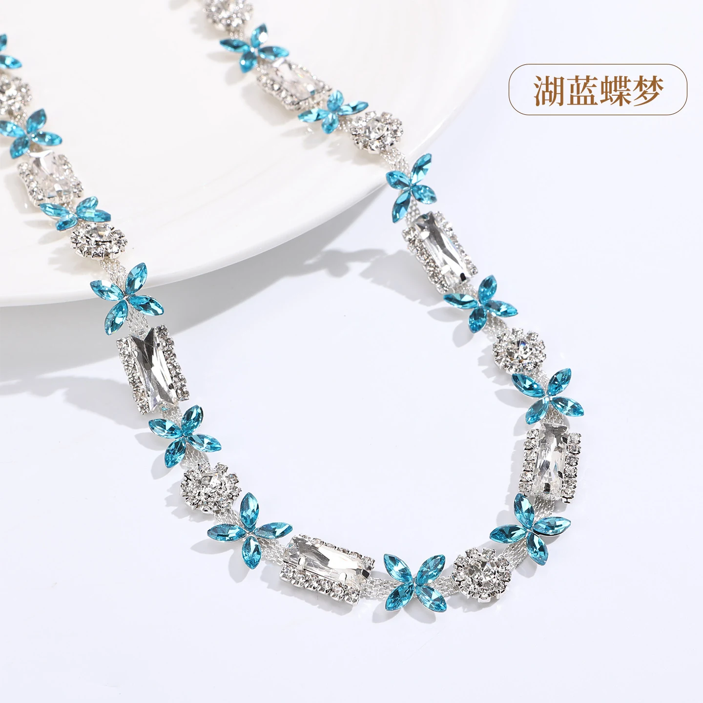 1.2 cm 3D Flower Rhinestone Chain product image 11