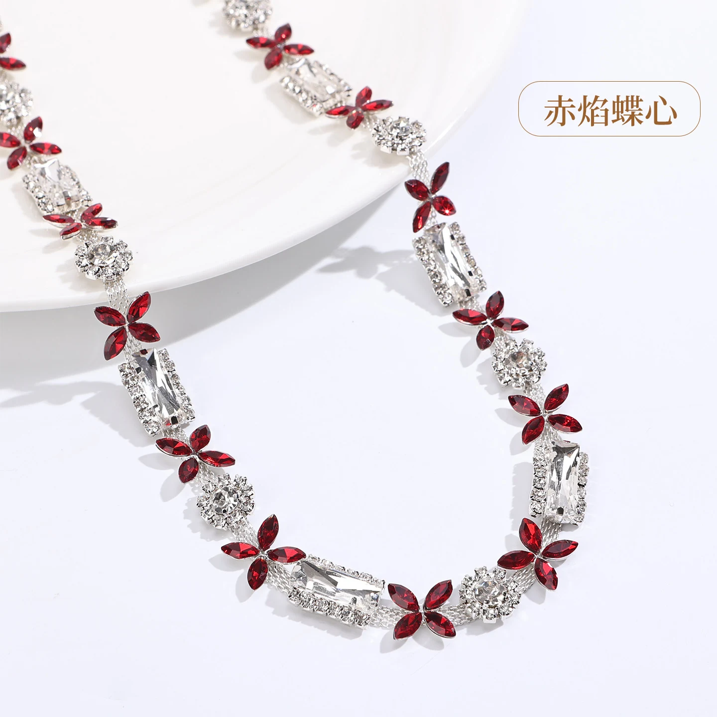 1.2 cm 3D Flower Rhinestone Chain product image 13