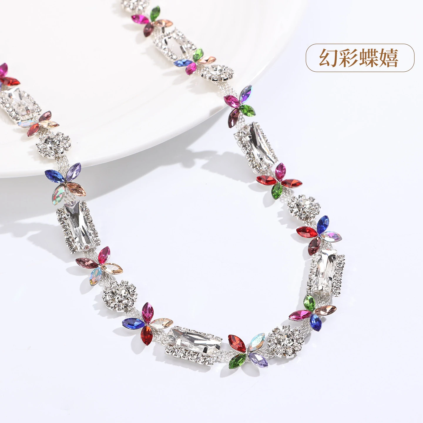 1.2 cm 3D Flower Rhinestone Chain product image 15