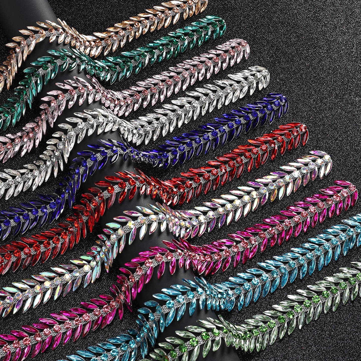 Colorful Leaf Rhinestone Chain product image 3