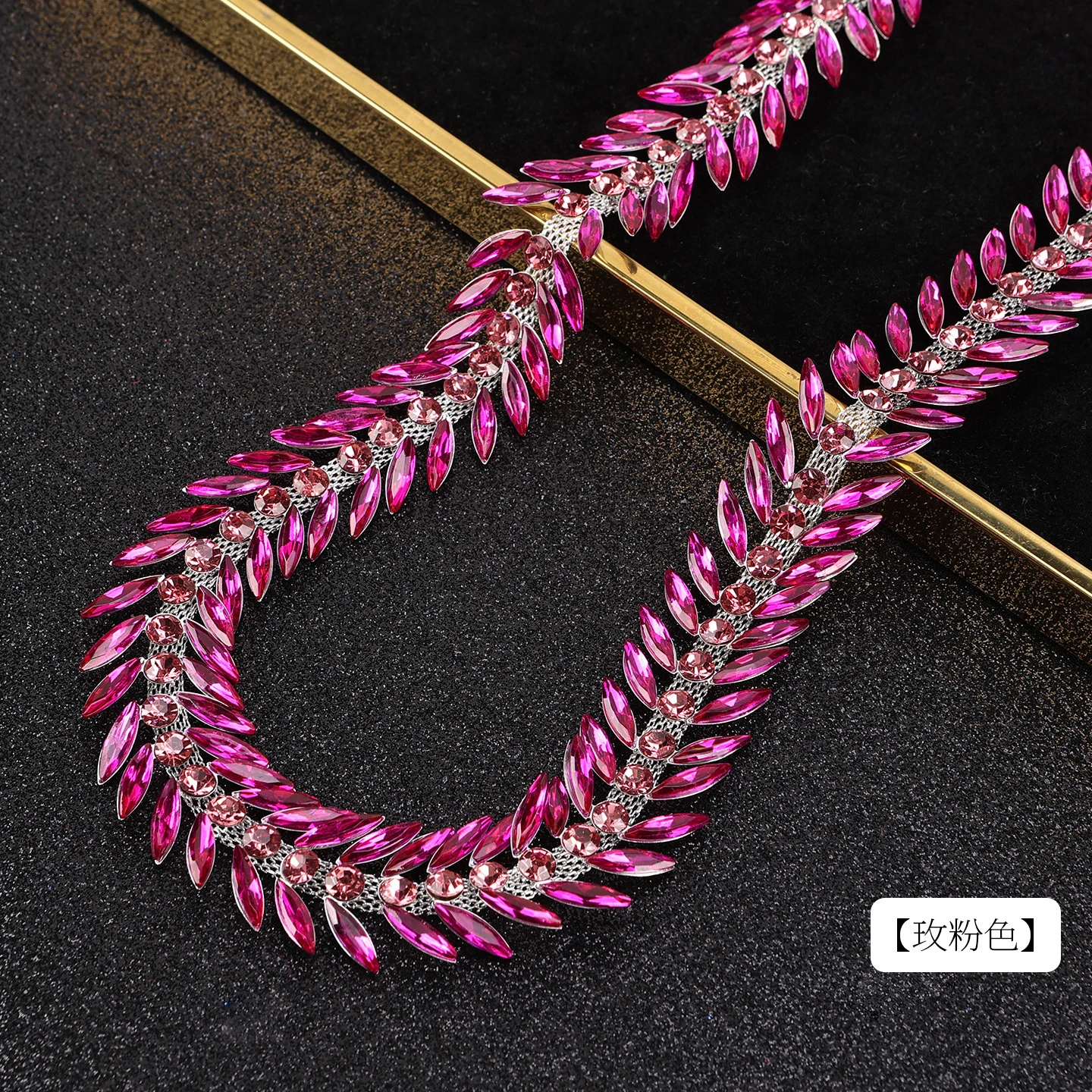 Colorful Leaf Rhinestone Chain product image 7