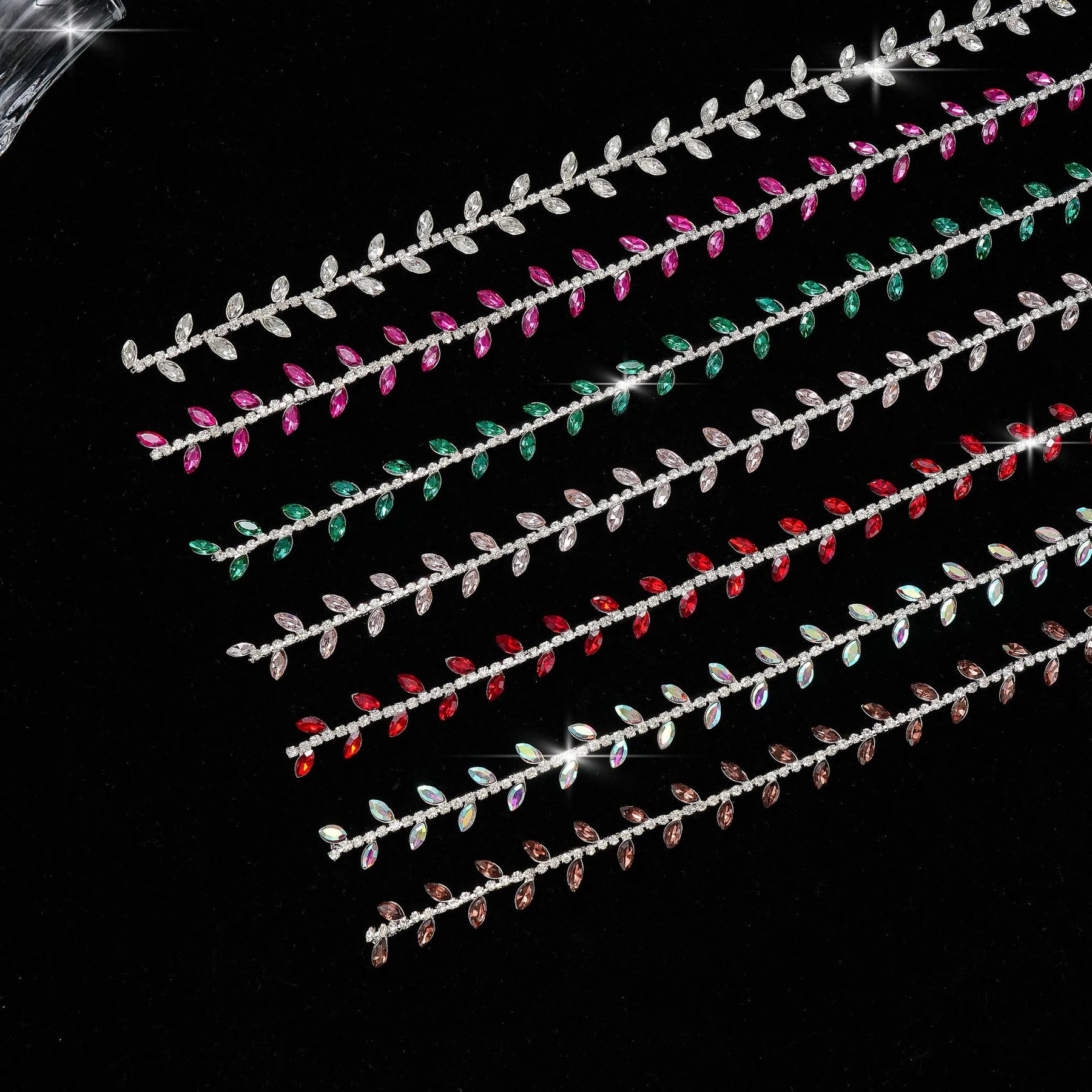 1.6 cm Marquise Leaf Rhinestone Chain product image 4