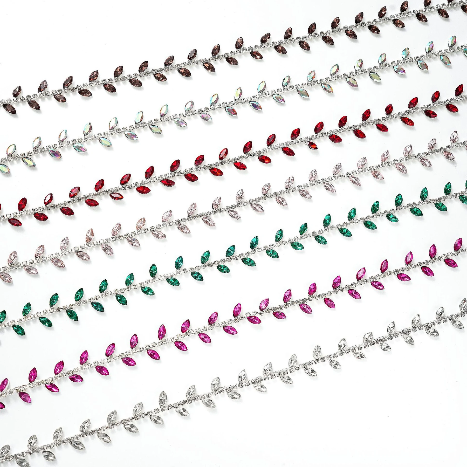 1.6 cm Marquise Leaf Rhinestone Chain product image 5