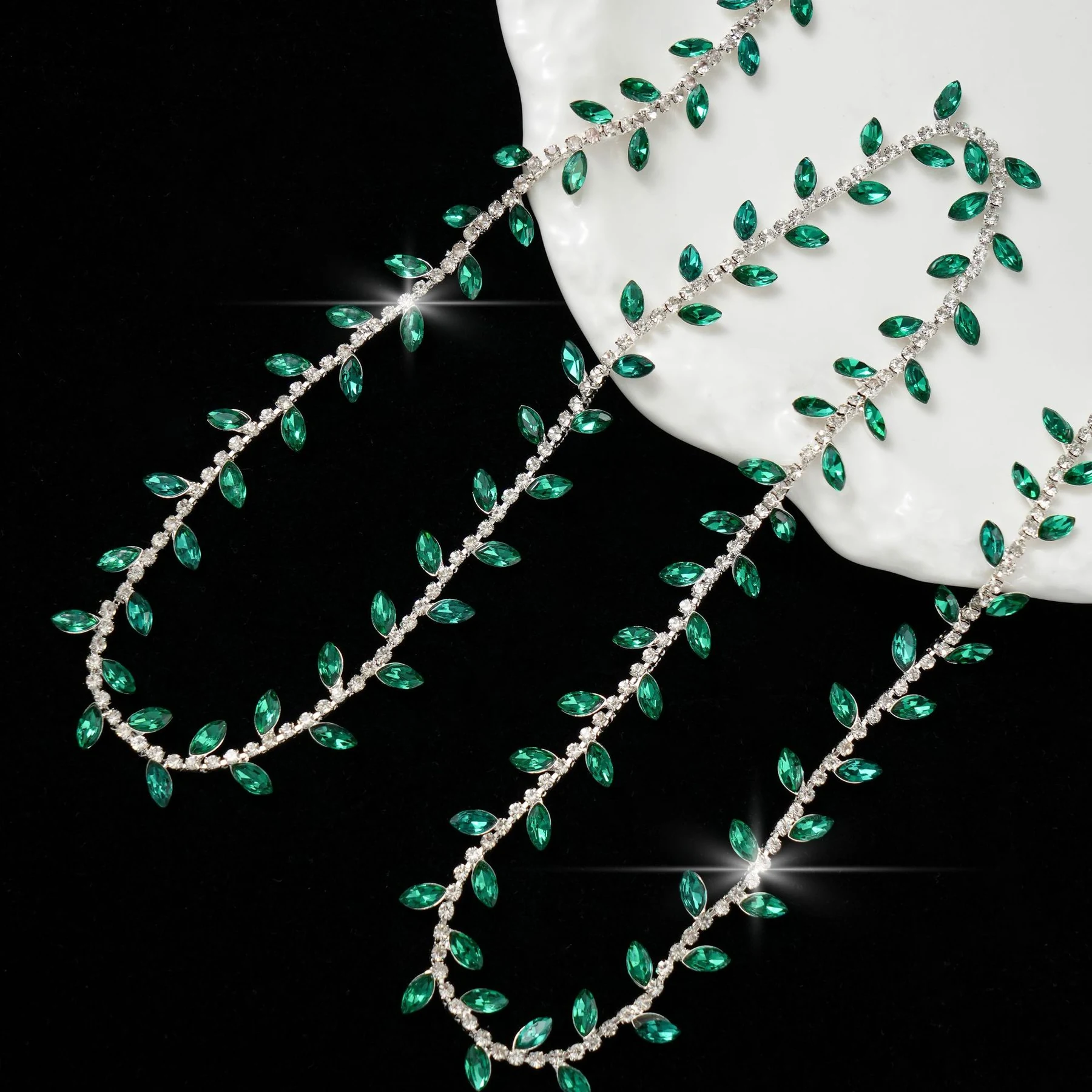 1.6 cm Marquise Leaf Rhinestone Chain product image 8