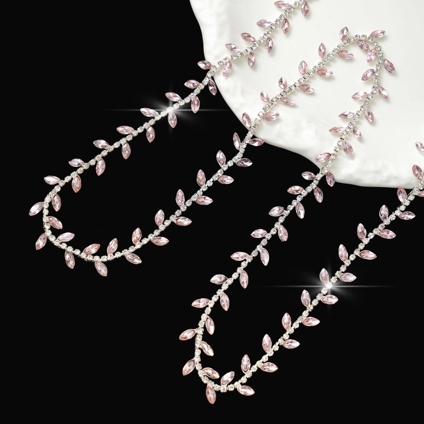 1.6 cm Marquise Leaf Rhinestone Chain product image 10
