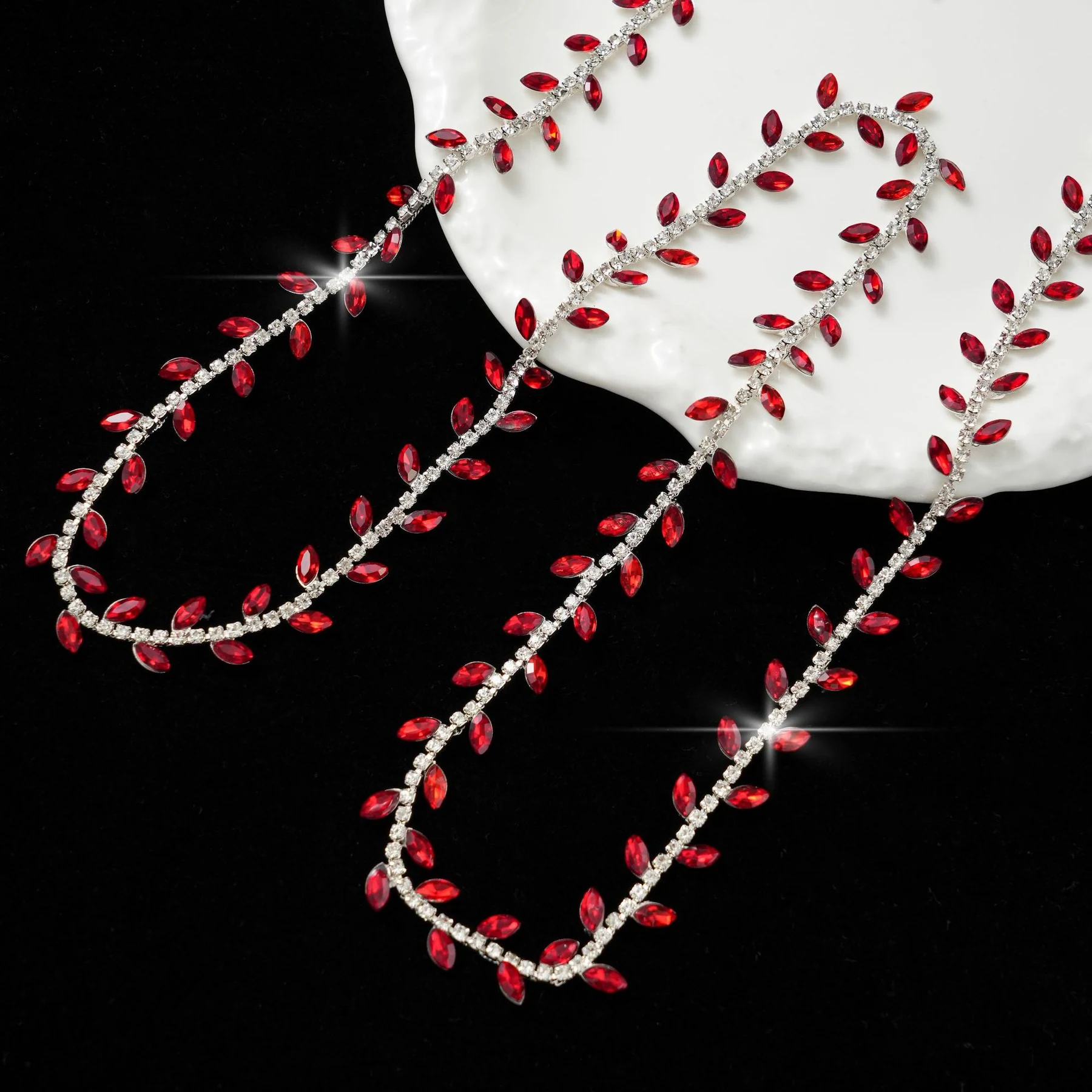 1.6 cm Marquise Leaf Rhinestone Chain product image 11