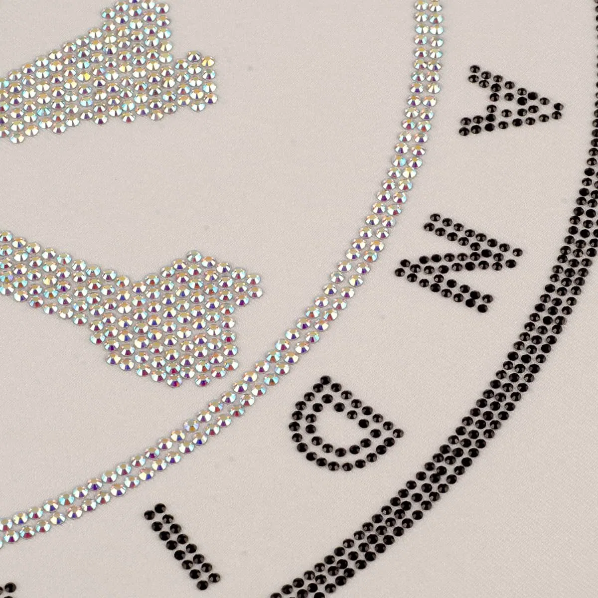Skull rhinestone DTF design