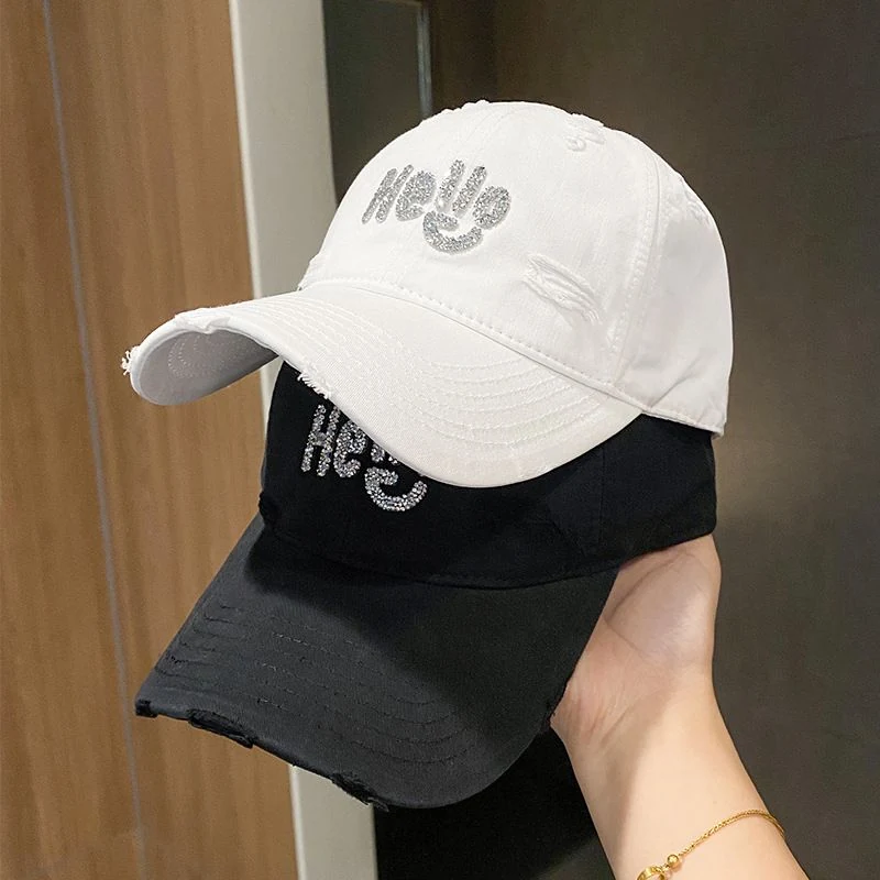 Distressed Hello Rhinestone Baseball Cap product image 2
