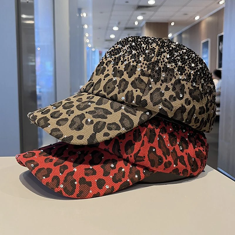Leopard Print Rhinestone Baseball Cap product image 2