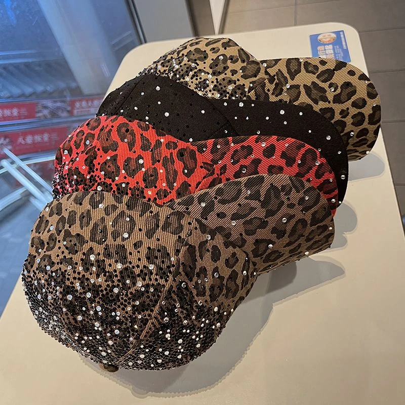 Leopard Print Rhinestone Baseball Cap product image 3