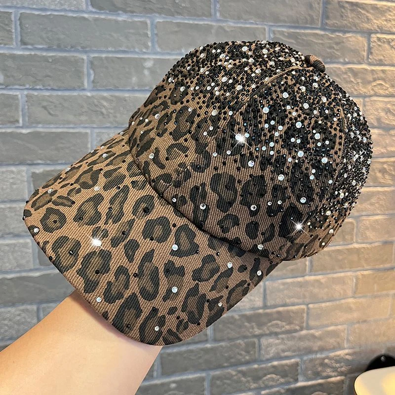 Leopard Print Rhinestone Baseball Cap product image 7
