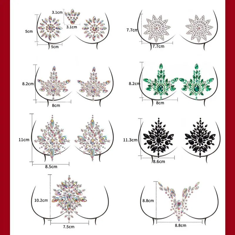 Acrylic Rhinestone Nipple Pasties product image 2