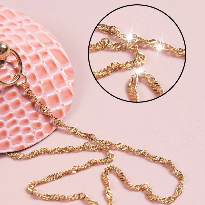 Plaid Round Nipple Pasties with PU Leather and Alloy Chain product image 2