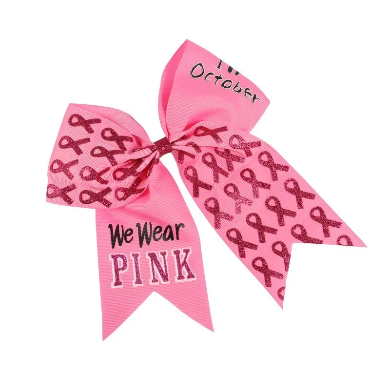 Pink Ribbon Bow Hair Tie product image 2