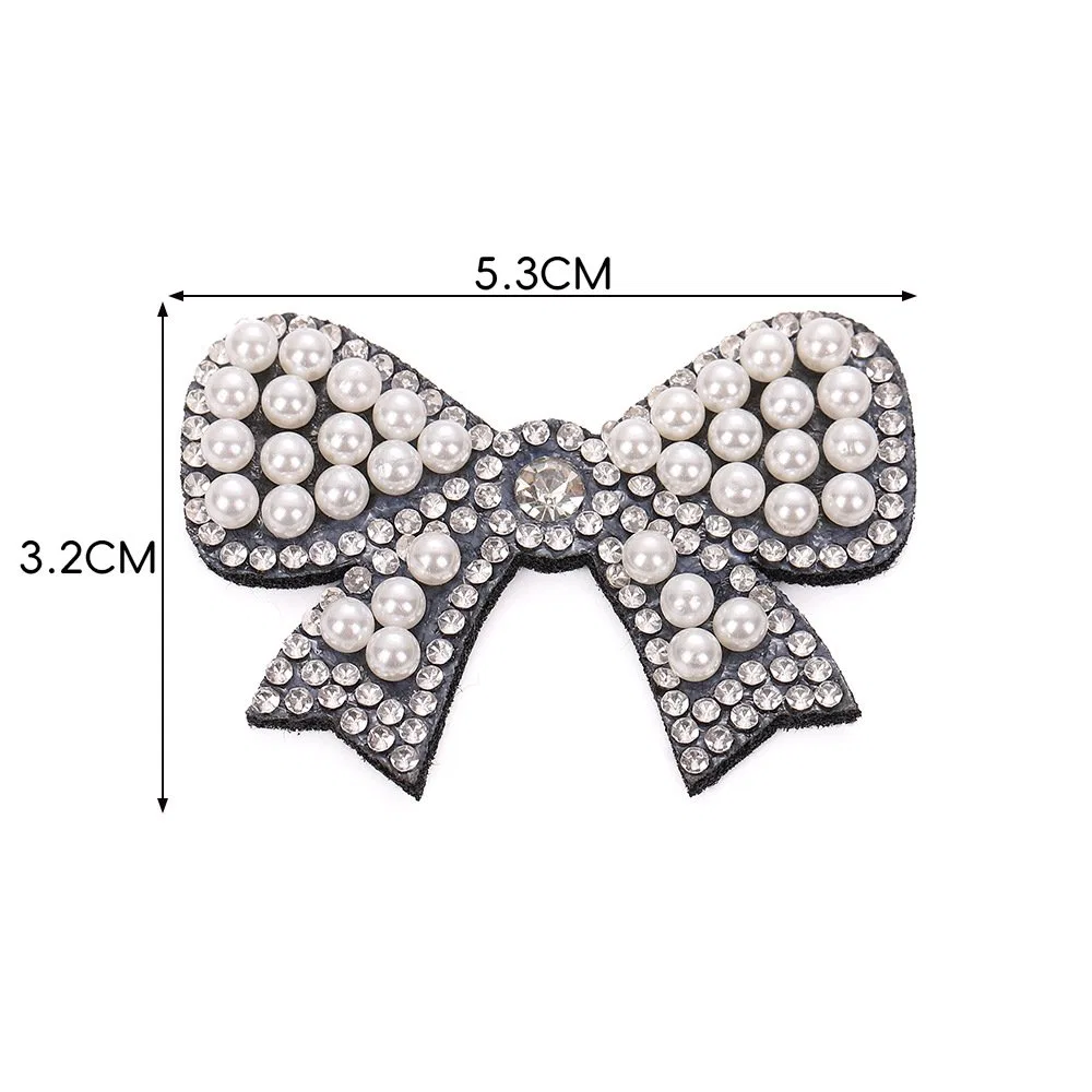 Pearl Bow Rhinestone Iron-on Patch product image 2