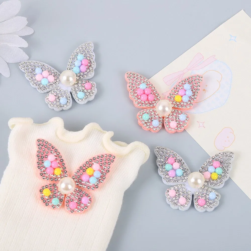Hot Melt Adhesive Rhinestone Pearl Butterfly Iron-on Patch product image 5
