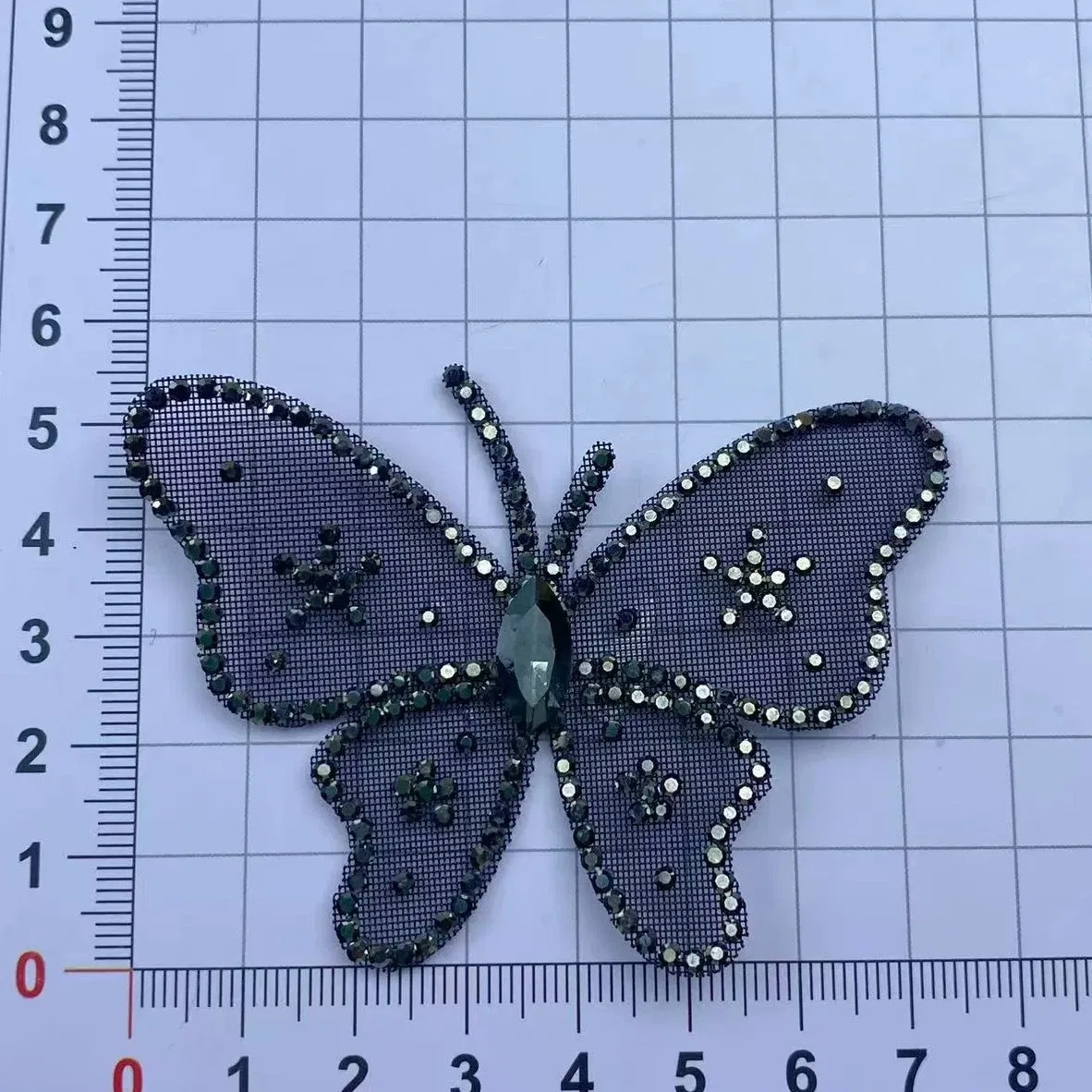 3D Rhinestone Mesh Butterfly Applique product image 4