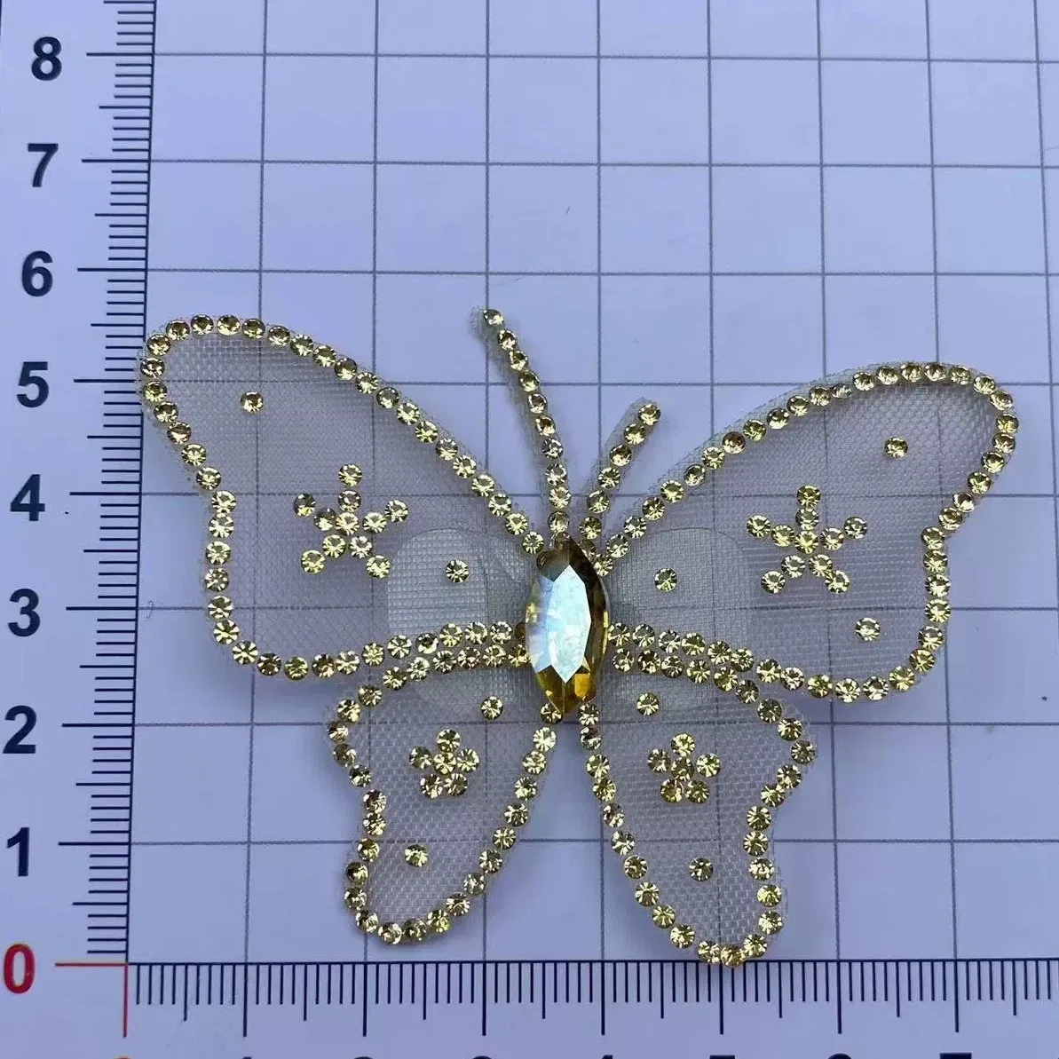3D Rhinestone Mesh Butterfly Applique product image 5
