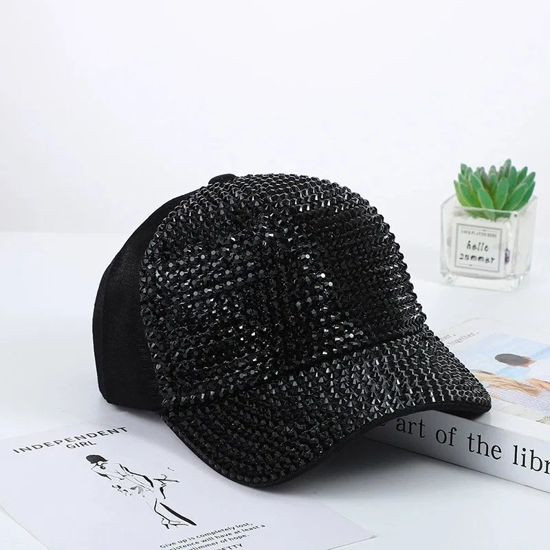 Korean-Style Rhinestone Baseball Cap image 3