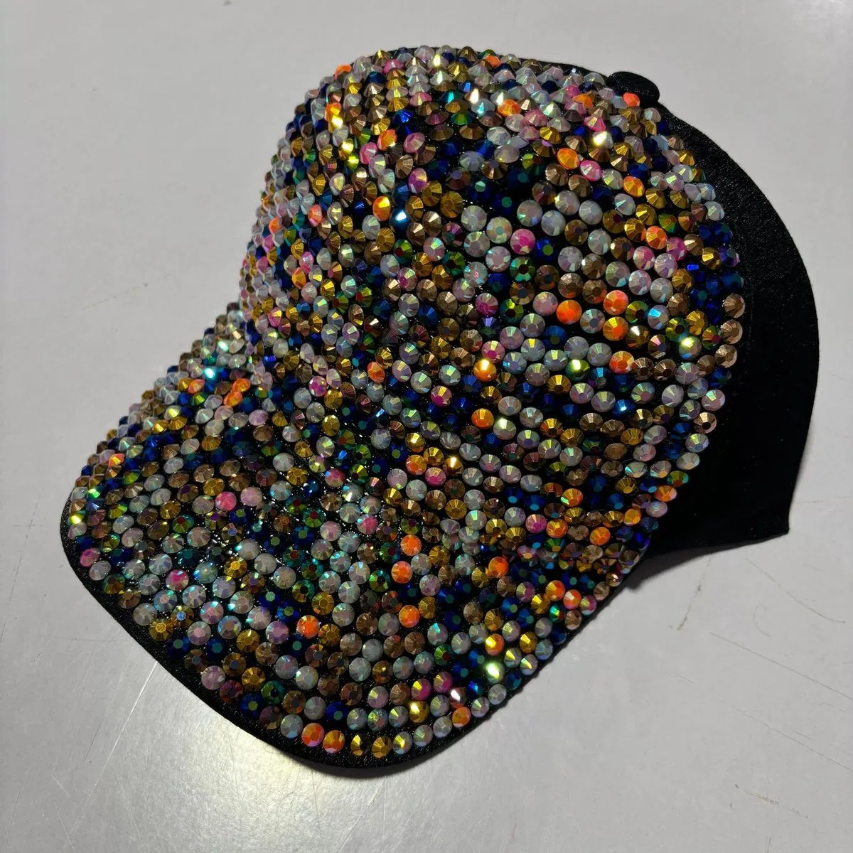Fashion Rhinestone Baseball Cap fashion decoration detail