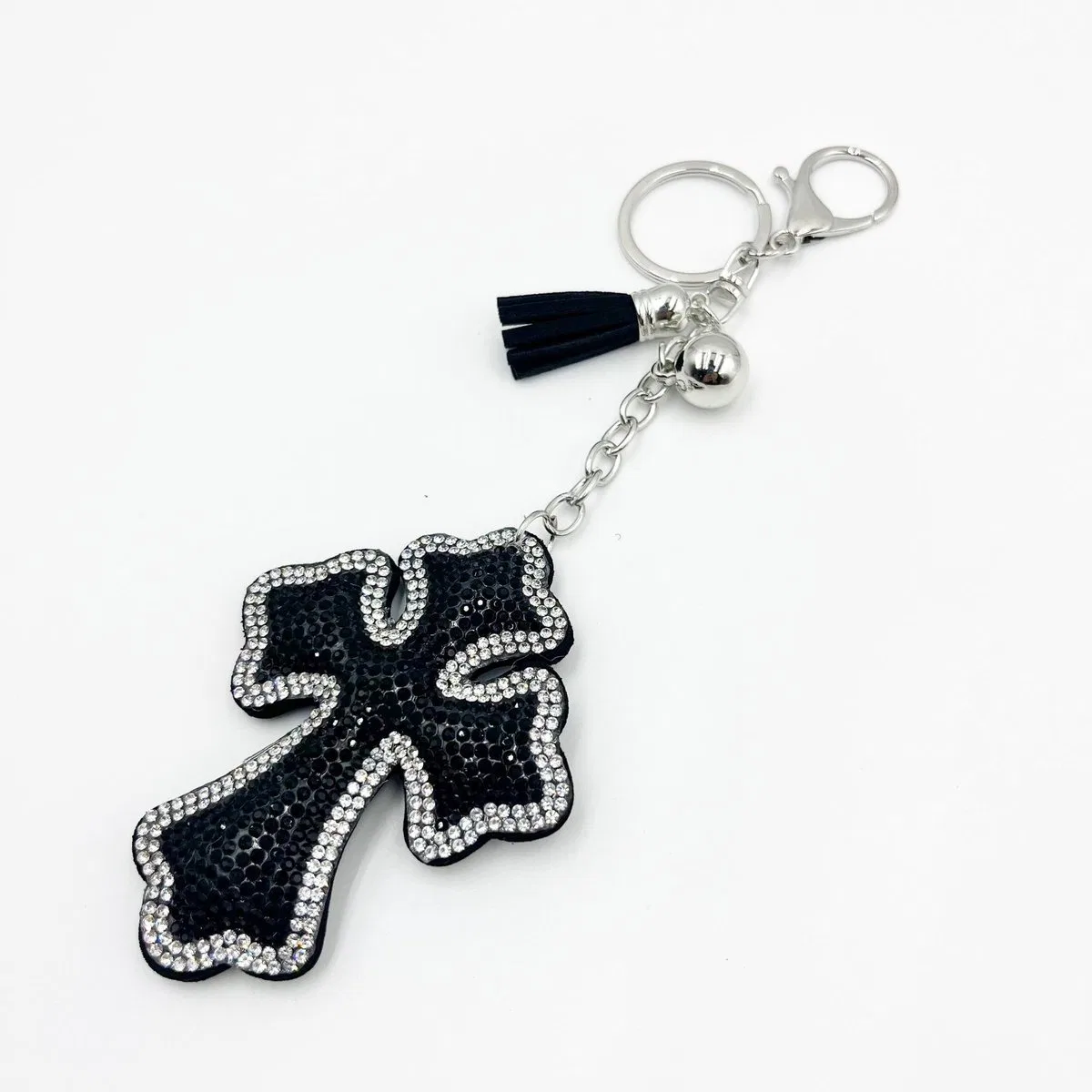 Crystal Cross Keychain with Tassel product image 2