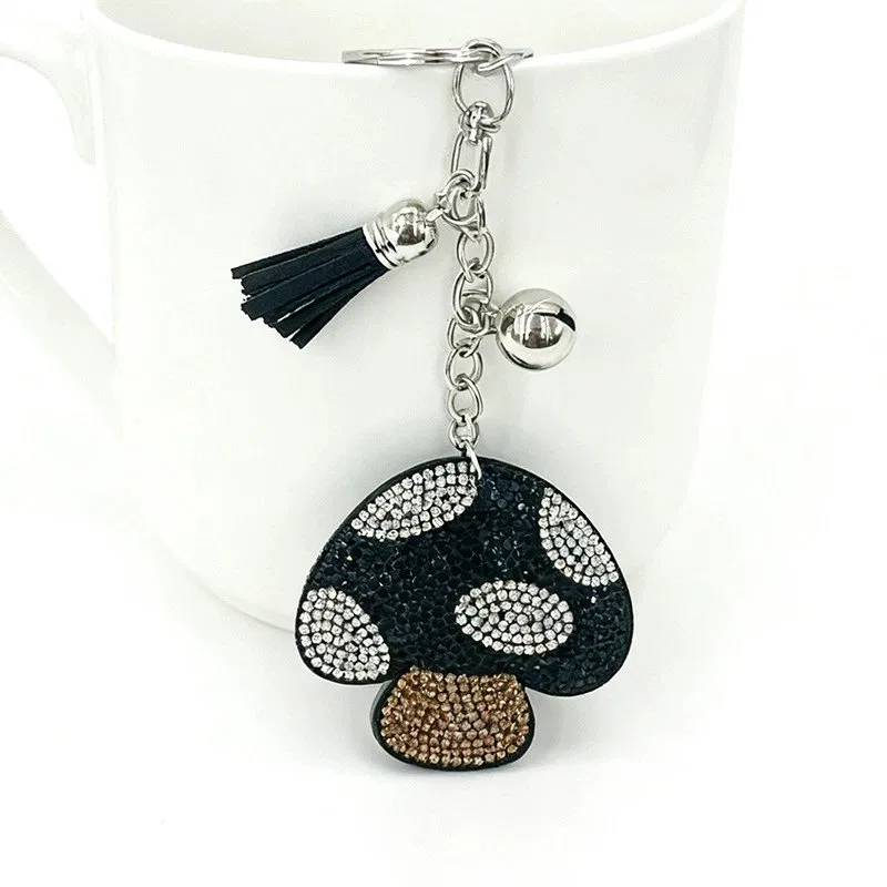 Rhinestone Mushroom Keychain with Tassel product image 5